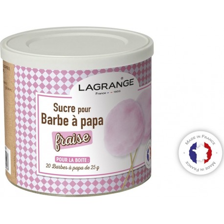 LAGRANGE Sucre barbes à papa 380007 Sucres barbe à papa Fraise 500gr de sucre