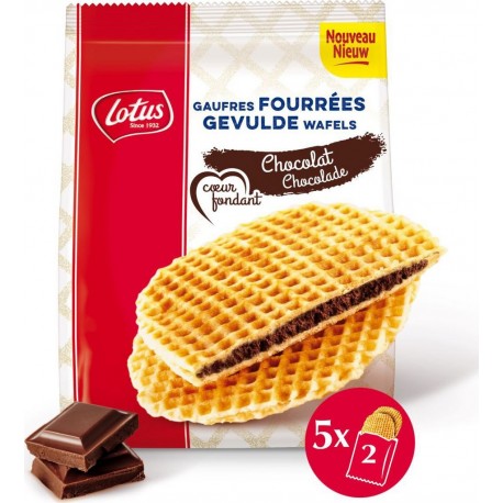 LOTUS Gaufres Fourrées Cœur Fondant Chocolat 10 gaufres 290g