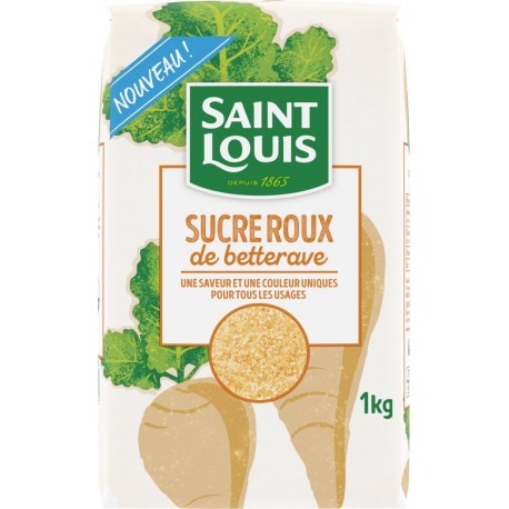 SAINT LOUIS Sucre Roux de Betterave 1Kg