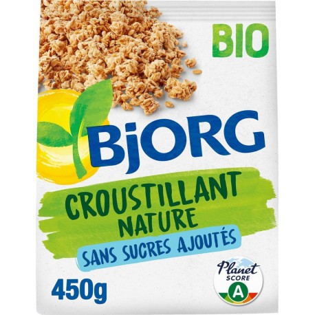 BJORG Croustillant sans sucres ajoutés nature bio 450g