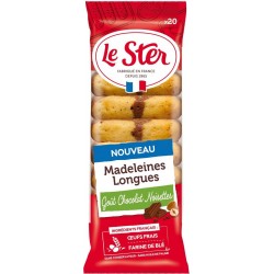 LE STER Madeleines Longues Goût Chocolat Noisettes 20 madeleines