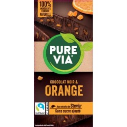 PURE VIA Tablette de chocolat noir orange la tablette de 100g