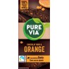 PURE VIA Tablette de chocolat noir orange la tablette de 100g
