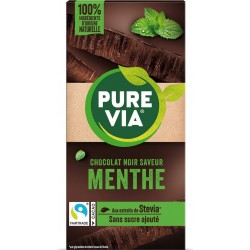 PURE VIA Tablette de chocolat noir menthe la tablette de 100g