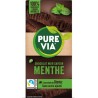 PURE VIA Tablette de chocolat noir menthe la tablette de 100g