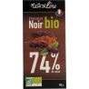 NATURALINE Tablette de chocolat 74% noir bio la tablette de 100g