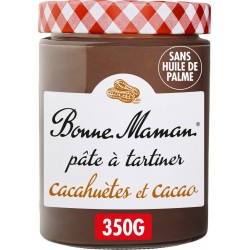 BONNE MAMAN Pâte à Tartiner Cacahuètes et Cacao 350g