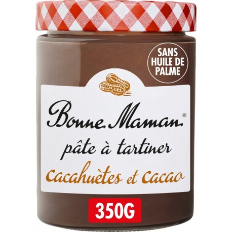 BONNE MAMAN Pâte à Tartiner Cacahuètes et Cacao 350g