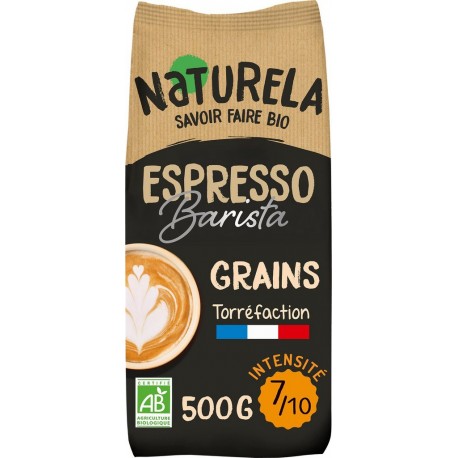 NATURELA Café en grains espresso barista bio 500g