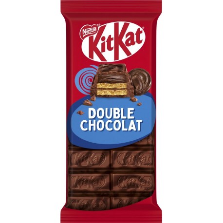 KITKAT Tablette Double Chocolat la tablette de 99g