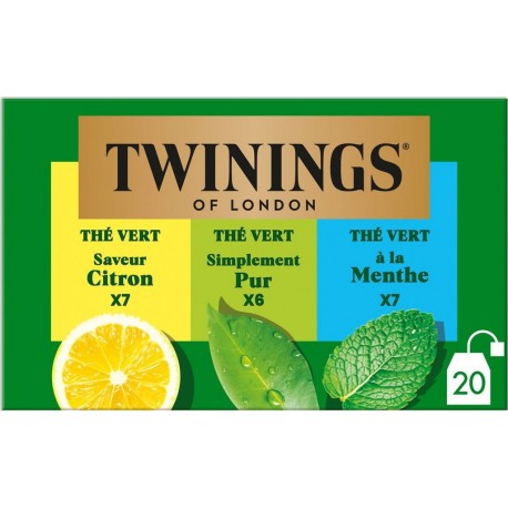 TWININGS Thé vert 20 sachets