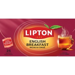 LIPTON Thé Noir English Breakfast 25 sachets