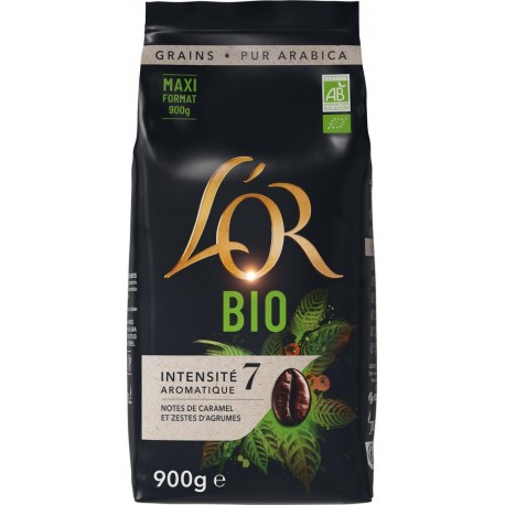 L'OR Café en grains bio 900g