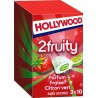 HOLLYWOOD Chewing gum 2 fruity fraise citron vert sans sucres les 3 boîtes de 10 dragées