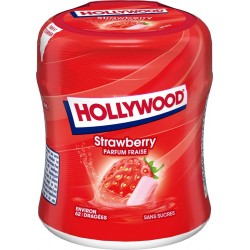 HOLLYWOOD Chewing gum fresh fraise sans sucres 60 dragées