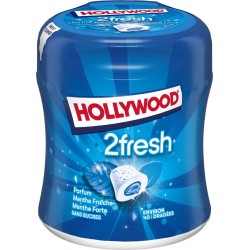 HOLLYWOOD Chewing gum menthe fraîche forte sans sucres 40 dragées