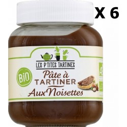 Les P'tites Tartines Lot 6x Pâte À Tartiner Bio Aux Noisette Pot 350g les 6 unités de 0.35Kg