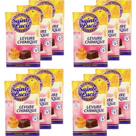 Sainte Lucie Lot 12x Levure Chimique 5 Sachets 10g les 12 unités