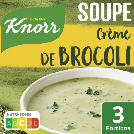 KNORR Soupe Déshydratée Brocoli, Pomme de Terre et Blé la poche de 75g