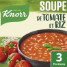 KNORR Soupe Déshydratée Tomate et Riz pour 3 portions