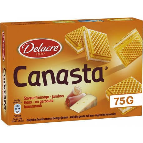 DELACRE Biscuits Jambon Fumé CANASTA 75g