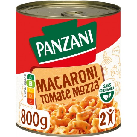 PANZANI Macaroni tomate mozza 800g