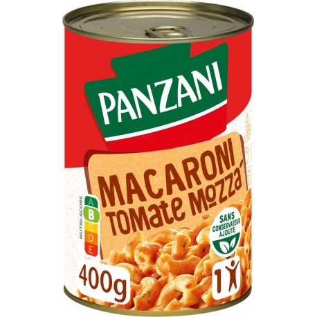 PANZANI Macaroni tomate mozza 400g