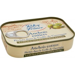 REFLETS DE FRANCE Anchois entiers huile d'olive 80,5g net égoutté
