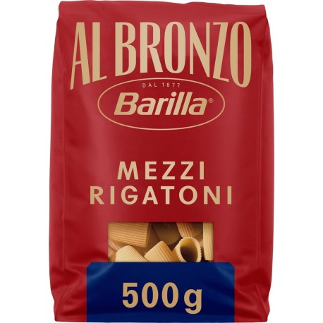 BARILLA Pâtes mezzi rigatoni al bronzo 500g