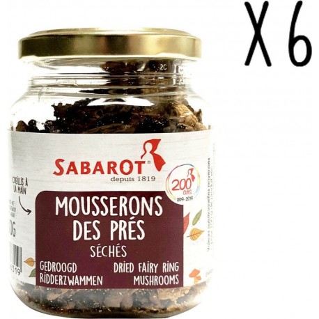 Sabarot Lot X6 Mousserons Des Près Séchés Pot 30g les 6 pots de 30g