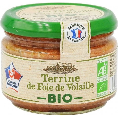 Terrine De Foie De Volaille Bio France Pot 180g l'unité de 0.18Kg