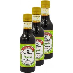 Kikkoman Sauce Soja Bio les 3 bouteilles de 0.25L