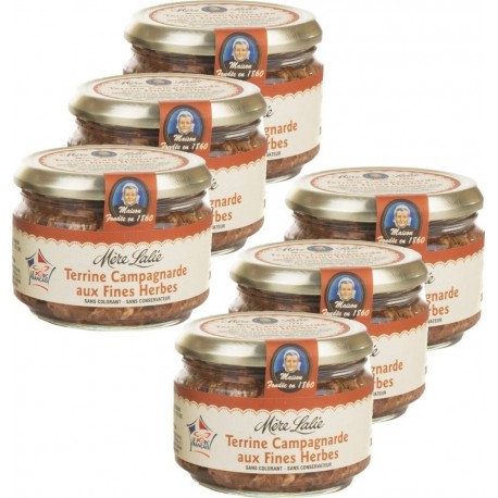 Terrine Campagnarde Aux Fines Herbes Mère Lalie les 6 unités de 0.2Kg