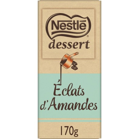 Nestlé Tablette de chocolat lait éclats d'amandes la tablette de 170g