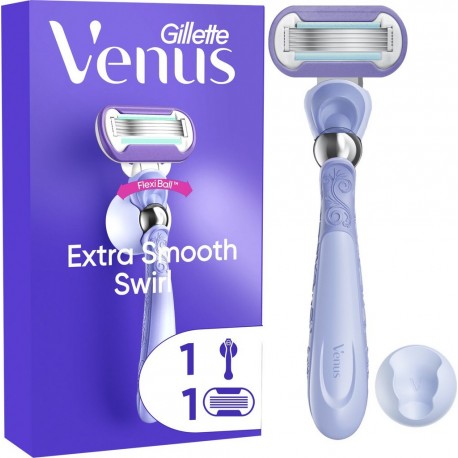GILLETTE Rasoir Extra Smooth Swirl Pour Femme le paquet 1 rasoir + 1 recharge de lame