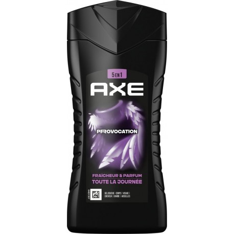 AXE Gel douche Homme Corps Cheveux Visage Fraîcheur Parfum Noix de Coco et Poivre Noir Provocation 250ml