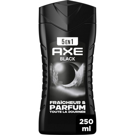 AXE Gel douche Homme Corps Cheveux Visage Barbe Black Fraîcheur et Parfum 24h 250ml