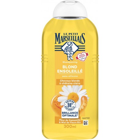 LE PETIT MARSEILLAIS Shampoing Cheveux blonds à châtains clairs Camomille Bio et Miel Bio 300ml