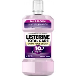 LISTERINE Bain de Bouche Total Care 10en1 Menthe Douce Sans Alcool 500ml