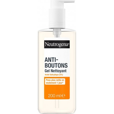NEUTROGENA Soins Visage Anti-Boutons Gel Nettoyant Acide Salicylique Peau plus Nette 200ml