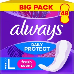 ALWAYS Protège-Slips Long Avec un parfum frais le paquets de 48 protèges-slips