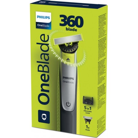 PHILIPS Rasoir Électrique Hybride Corps et Visage OneBlade 360 le paquet avec un kit compris