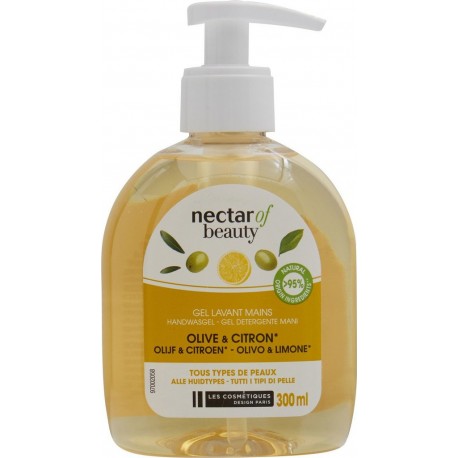 NECTAR OF BEAUTY Savon Liquide Mains Olive Et Citron 300ml