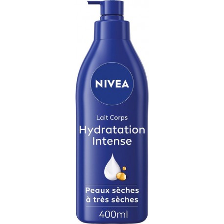 NIVEA Lait Corps Peau Sèche et Très Sèche Hydratation 72h Huile d'Amande Douce 400ml