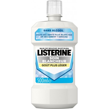 LISTERINE Bain de Bouche Soin Blancheur Goût Léger 500ml