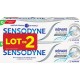 SENSODYNE Dentifrice Réparation et Protection Blancheur lot de 2 tubes de 75ml
