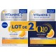 NIVEA Soin Visage Anti Rides Vitamine C Eclat Instantané Crème Q10 Jour et Nuit lot de 2 pot de 50ml