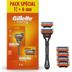 GILLETTE Coffret Rasoir Lames et Gel le rasoir + 6 recharges