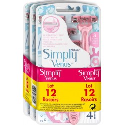 GILLETTE Rasoirs Jetables Simply Venus Pour Femme lot de 12 rasoirs