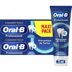 ORAL-B Dentifrice Professional Prévention du Tartre lot de 2 tubes 75ml